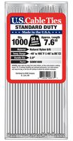 US Cable Ties SD8N1000 8-Inch Standard Duty Cable Ties, Natural, 1000-Pack