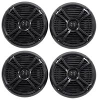 (4) Rockville RMSTS80B 8" 2000 Watt Waterproof Marine Boat Speakers 2-Way Black
