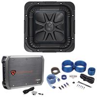 Kicker 44L7S8-2 8" 450 Watt Solobaric L7S Car Subwoofer+Mono Amplifier+Amp Kit