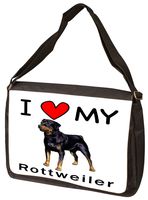 I Love My Rottweiler Laptop Bag - Shoulder Bag - Messenger Bag
