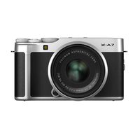 Fujifilm X-A7 Mirrorless Digital Camera w/XC15-45mm F3.5-5.6 OIS PZ Lens, Silver
