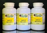 Adult Multi-Vitamins, Multivitamins, Made in USA - 300 (3x100) Capsules)