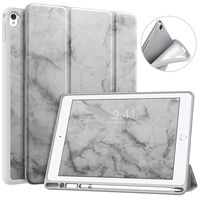 MoKo Case Fit iPad Pro 9.7 with Apple Pencil Holder - Slim Lightweight Smart Shell Stand Cover Case with Auto Wake/Sleep Fit Apple iPad Pro 9.7 Inch 2016 (A1673/A1674/A1675) - Dark Gray Marble
