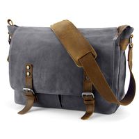 Y-DOUBLE 15 - 15.6 Inch Water Resistant Canvas Unisex Laptop Bag Messenger Bag,Crossbody Shoulder Bag