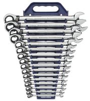 GEARWRENCH 16 Pc. 12 Point Reversible Ratcheting Combination Metric Wrench Set - 9602N
