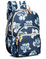 Leaper Floral Water-resistant School Backpack for Girls Travel Bag Bookbag Blue