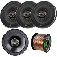 2 Pairs (Qty 4) of Infinity Reference Series 6.5" 180 Watts Peak Power 2-Way Car Automotive Speakers (Bulk Packaging) with Enrock Audio 16 Gauge 50 Feet Speaker Wire Cable