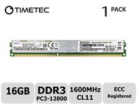 Timetec 16GB DDR3L 1600MHz PC3-12800 Registered ECC 1.35V CL11 2Rx4 Dual Rank 240 Pin RDIMM Server Memory RAM Module Upgrade (16GB)