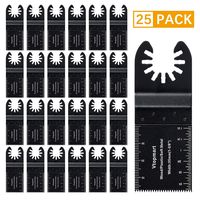 Vtopmart 25 Wood Oscillating Multi Tool Quick Release Saw Blades Compatible with Dewalt Dremel Fein Multimaster Bosch Makita Milwaukee Rockwell Ryobi Porter Cable Black & Decker Craftsman Ridgid