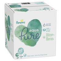 Baby Wipes, Pampers Aqua Pure Sensitive Water Baby Diaper Wipes, Hypoallergenic and Unscented, 8X Pop-Top Packs, 448 Total Wipes