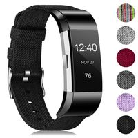 Humenn Bands Compatible with Fitbit Charge 2, Breathable Woven Fabric Quick Replacement Wristband Straps, Women Men