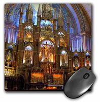 3dRose LLC 8 x 8 x 0.25 Inches Mouse Pad, Quebec, Montreal, Notre Dame Basilica, Church-Cn10 Cmi0070 - Cindy Miller Hopkins (mp_71117_1)