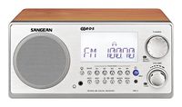Sangean All in One AM/FM Alarm Clock Radio with Large Easy to Read Backlit LCD Display (Walnut)