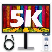 LG 27MD5K 27 Inch Ultrafine 16:9 5K IPS Monitor - New - USA - Mac Compatible - USB-C with 6.6' Thunderbolt 3 Cable Essential Kit