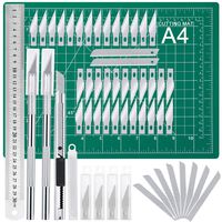 Cridoz Craft Knife Precision Cutter Carving Hobby Knife Kit Includes Self Healing Cutting Mat Hobby Knife and Blades Stainless Steel Ruler for Art Hobby Craft Scrapbooking Stencil