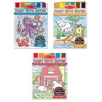 Melissa & Doug Paint with Water Activity Books Set 3-Pack; Arts & Crafts; Easy to Use; Farm, Ocean, Safari (20 Pages in Each, Great Gift for Girls and Boys - Best for 3, 4, 5, and 6 Year Olds)