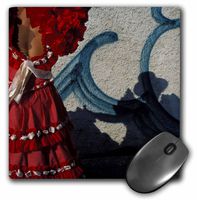 3dRose LLC 8 x 8 x 0.25 Inches Seville, Spain Model Released Photo of a Andalusian Woman Dress in The Typical Sevillanas Dress Mouse Pad (mp_10658_1)