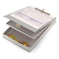 Officemate Double Storage Aluminum Form Holder, Fits Forms 8.5 x 12-Inches, Silver (83207)