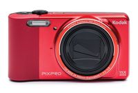 Kodak PixPro Friendly Zoom FZ151 Digital Camera, 16MP, 15x Optical/6x Digital Zoom, 3" LCD Display, HD 720p Video, AV-Out/USB 2.0, Red