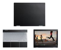 Decalrus - Protective Decal for Google PixelBook (12.3" Screen) Laptop Black Carbon Fiber Skin Skins Decal wrap CFgooglePixelbk12Black