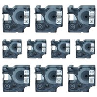 SuperInk Industrial Permanent Polyester Label Tape Compatible for Dymo 18484 (3/4"x18ft) Rhino 4200 5000 5200 6000 Label Maker (10PK Black on White)