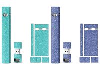 Skin Wrap Vinyl Decal Sticker for JUUL Skin for Pod and Charger Included (2-Pack Glitter)