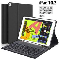 iPad Keyboard Case for iPad 10.2 inch - 7th Generation iPad - iPad Pro 10.5(Air 3), Magnetically Detachable Wireless Keyboard - Folio Cover for New iPad 10.2" Inch, Black