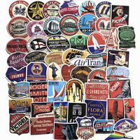 55-Pcs PVC Stickers Vinyl Hotel Marks Laptop Car Decals Waterproof Sunlight-Proof Durable for Cars Motorbikes Luggage Skateboard Decor