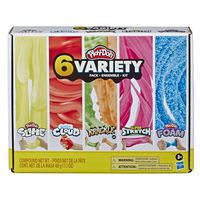 Play-Doh Compound Corner Variety 6 Pack - Slime, Cloud, Krackle, Stretch, Foam