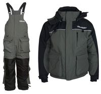 WindRider Ice Fishing Suit | Insulated Bibs and Jacket | Flotation | Tons of Pockets | Adjustable Inseam | Reflective Piping | Waterproof Gear for Ice Fishing and Snowmobiling (XXL)