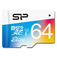 Silicon Power 64GB MicroSDHC UHS-1 Memory Card - with Adapter (SP064GBSTXBU1V20AI)