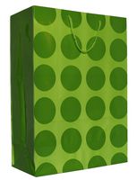 Hallmark's Lime Green Polka Dots Gift Bag - 3KHB 361J