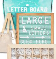 Felt Letter Board 10x10 (Seafoam) +690 PRE-Cut Letters +Cursive Words Stand +Sorting Tray | Letter Board with Letters, Letter Boards, Letterboard, Word Board, Message Board, Changeable