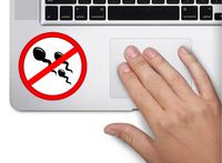 Oval no sperm 3x3 inches funny color america sticker decal die cut vinyl - Made and Shipped in USA