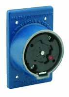 Leviton 25415-B 30 Amp, 600 Volt AC, 20 Amp-250 Volt DC 4-Pole 5-Wire Non-NEMA Grounding, Locking Plug