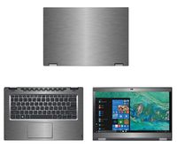 decalrus - Protective Decal for Acer Spin 3 SP314-51 (14" Screen) Laptop Titanium Texture Brushed Aluminum Skin case Cover wrap BAasusSpin3sp314_51Titanium