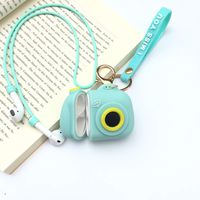 Lybauri Cute Camera Design Case for Airpods, Shock-proof Cover and Skin for Apple Airpods Charging Case (Green)
