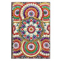 Diamond Painting Cover Notebook Joural for Journaling Writing Note Taking Diary and Planner,A5 DIY Diamond Painting 50 Pages Notebook Diary Book Christmas Birthdays Gifts Ideas-Mandala 5