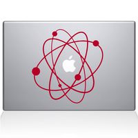 The Decal Guru 2090-MAC-15P-DR Atom 2 Decal Vinyl Sticker, Red, 15" MacBook Pro (2015 & Older)