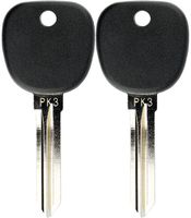 2 KeylessOption Replacement Uncut Ignition Chipped Key Transponder PK3 Blanks B99-PT