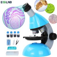 ESSLNB Kids Microscope with Science Kits and Slides LED Beginner Microscope 40X- 640X with Zoom Eyepiece Monocular Microscope for Students