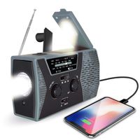 FORZA 2019 Emergency Solar Hand Crank Radio | Solar Powered NOAA Weather Radio | AM/FM, LED Flashlight, USB Charger | Household and Outdoor Emergency | 2000mAh Power Bank| Survival | (Digital Camo)