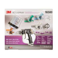 3M Accuspray Spray System with Original PPS, 16580, Standard, 22 Ounces, Use for Cars, Furniture, Cabinets Gun, 1 Paint Cup, 1 Collar, 5 Disposable Lids and Liners, 4 Nozzles