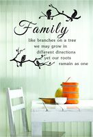 #3 Family like branches on a tree we may grow in different directions yet our roots remain as one Vinyl Decal Matte Black Decor Decal Skin Sticker Laptop