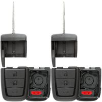 KeylessOption Keyless Entry Remote Control Transmitter Car Key Fob Case Shell Push Button Pad Cover for 92245050 (Pack of 2)