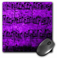 3dRose LLC 8 x 8 x 0.25 Inches Mouse Pad, Musical Interlude in Purple (mp_5880_1)