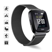 TOMALL Replacement Bands Compatible for Fitbit Versa/Versa 2,Stainless Steel Metal Wristband for Women Men