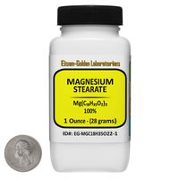 Magnesium Stearate [Mg(C18H35O2)2] 100% USP Food Grade Powder 1 Oz in a Bottle USA