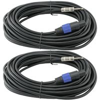MCSPROAUDIO 12 Gauge Speaker Cables 2 CABLE PACK (50ft each)