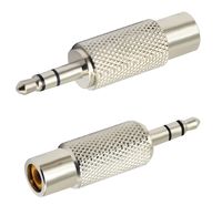 zdyCGTime RCA to 3.5MM Audio Adapter Metal 3.5mm (1/8 Inch) Stereo Plug Male to RCA Female Jack Adaptor Connector(Silver)(2 Packs, 3-Pole)